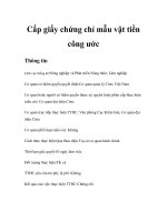 Tài liệu Cấp giấy chứng chỉ mẫu vật tiền công ước docx