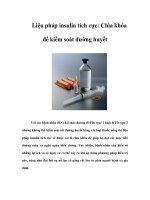 Tài liệu Liệu pháp insulin tích cực: Chìa khóa để kiểm soát đường huyết pptx