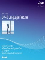 Tài liệu Introduction to CSharp 4.0 doc