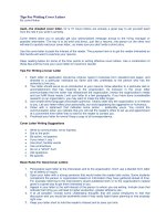Tài liệu Tips For Writing Cover Letters doc
