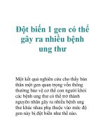 Tài liệu Đột biến 1 gen có thể gây ra nhiều bệnh ung thư doc