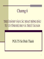 Tài liệu Thuế đánh vào các hoạt động đầu có tính rủi ro và thuế tài sản doc