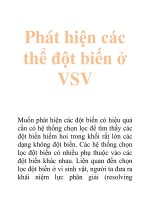 Tài liệu Phát hiện các thể đột biến ở VSV pdf