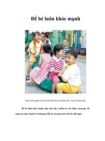Tài liệu Để bé luôn khỏe mạnh docx