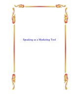 Tài liệu Speaking as a Marketing Tool ppt