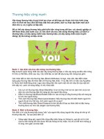 Tài liệu Thương hiệu vững mạnh pptx