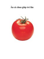 Tài liệu Ăn cà chua giúp trẻ lâu docx