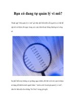 Tài liệu Bạn có đang tự quản lý vi mô? doc