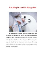 Tài liệu Lời khuyên sau khi thăng chức pdf