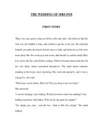 Tài liệu THE WEDDING OF MRS FOX FIRST STORY -GRIMM''''S FAIRY TALE doc