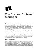 Tài liệu The Successful New Manager pptx