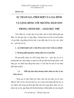 Tài liệu SỰ THAM GIA, PHỐI HỢP CỦA GIA ĐÌNH VÀ CỘNG ĐỒNG VỚI TRƯỜNG MẦM NON TRONG CHĂM SÓC – GIÁO DỤC TRẺ - Nhà Trẻ doc