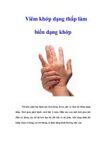 Tài liệu Viêm khớp dạng thấp làm biến dạng khớp pptx