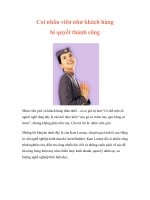Tài liệu Coi nhân viên như khách hàng bí quyết thành công pdf