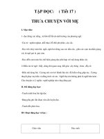 Tài liệu TẬP ĐỌC - THƯA CHUYỆN VỚI MẸ ppt