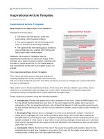 Inspirational article template