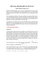 Tài liệu Một số quy luật phân phối xác suất rời rạc pptx