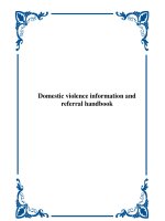 Tài liệu Domestic violence information and referral handbook doc