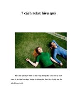 Tài liệu 7 cách relax hiệu quả doc
