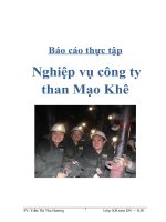 Tài liệu Báo cáo thực tập nghiệp vụ công ty than Mạo Khê pdf