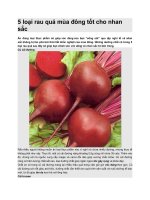 5 loại rau quả mùa đông tốt cho nhan sắc 