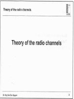 Tài liệu Theory of the radio channels pptx