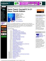 Tài liệu Sams Teach Yourself C in 21 Days - Fourth Edition pptx