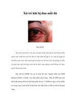 Tài liệu Xử trí khi bị đau mắt đỏ ppt