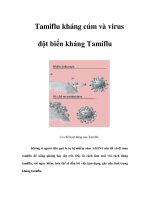 Tài liệu Tamiflu kháng cúm và virus đột biến kháng Tamiflu doc