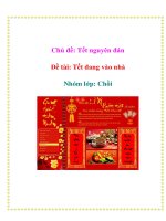 Tài liệu Chủ đề: Tết nguyên đán - Đề tài: Tết đang vào nhà - Nhóm lớp: Chồi pdf