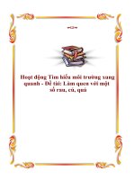 Tài liệu Hoạt động Tìm hiểu môi trường xung quanh - Đề tài: Làm quen với một số rau, củ, quả pptx