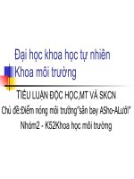 Tài liệu Tiểu luận môn Khoa học môi trường pdf