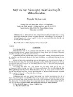 Một vài đặc điểm nghệ thuật tiểu thuyết milan kundera 