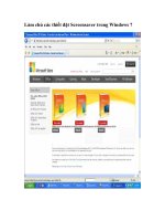 Tài liệu Làm chủ các thiết đặt Screensaver trong Windows 7 pptx