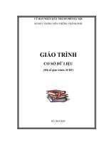 GIÁO TRÌNH CƠ SỞ DỮ LIỆU