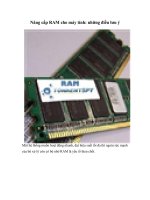 Tài liệu Nâng cấp RAM cho máy tính: những điều lưu ý docx