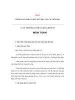 Tài liệu KIỂM TRA, ĐÁNH GIÁ KẾT QUẢ HỌC TẬP CÁC MÔN HỌC - MÔN TOÁN pptx