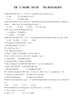 Tài liệu Trắc nghiệm chương Halogen pptx