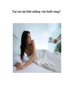 Tài liệu Tại sao lại khô miệng vào buổi sáng? docx