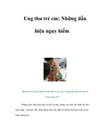 Tài liệu Ung thư trẻ em: Những dấu hiệu nguy hiểm docx