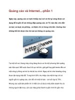 Tài liệu Quảng cáo và Internet...-phần 1 ppt
