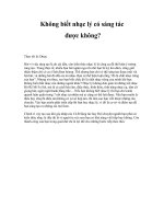 Tài liệu Không biết nhạc lý có sáng tác được không? ppt