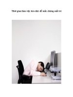 Tài liệu Thời gian làm việc kéo dài: dễ mắc chứng mất trí pdf