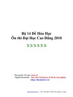 Tài liệu Bộ đề Hóa học ôn thi (có đáp án) ppt