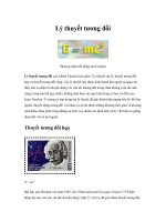 Tài liệu Lý thuyết tương đối doc