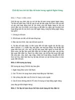 Tài liệu Chế độ lưu trữ tài liệu kế toán trong Ngân hàng doc