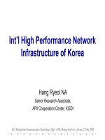 Tài liệu Int’l High Performance Network Infrastructure of Korea doc