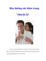 Tài liệu Bảo dưỡng sức khỏe trong ''''chuyện ấy'''' ppt