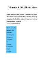 Tài liệu Vitamin A đối với sức khỏe doc