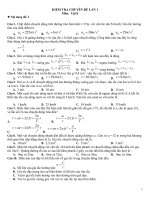 Tài liệu 4 bộ đề kiểm tra chuyên đề vật lý lớp 10 ppt